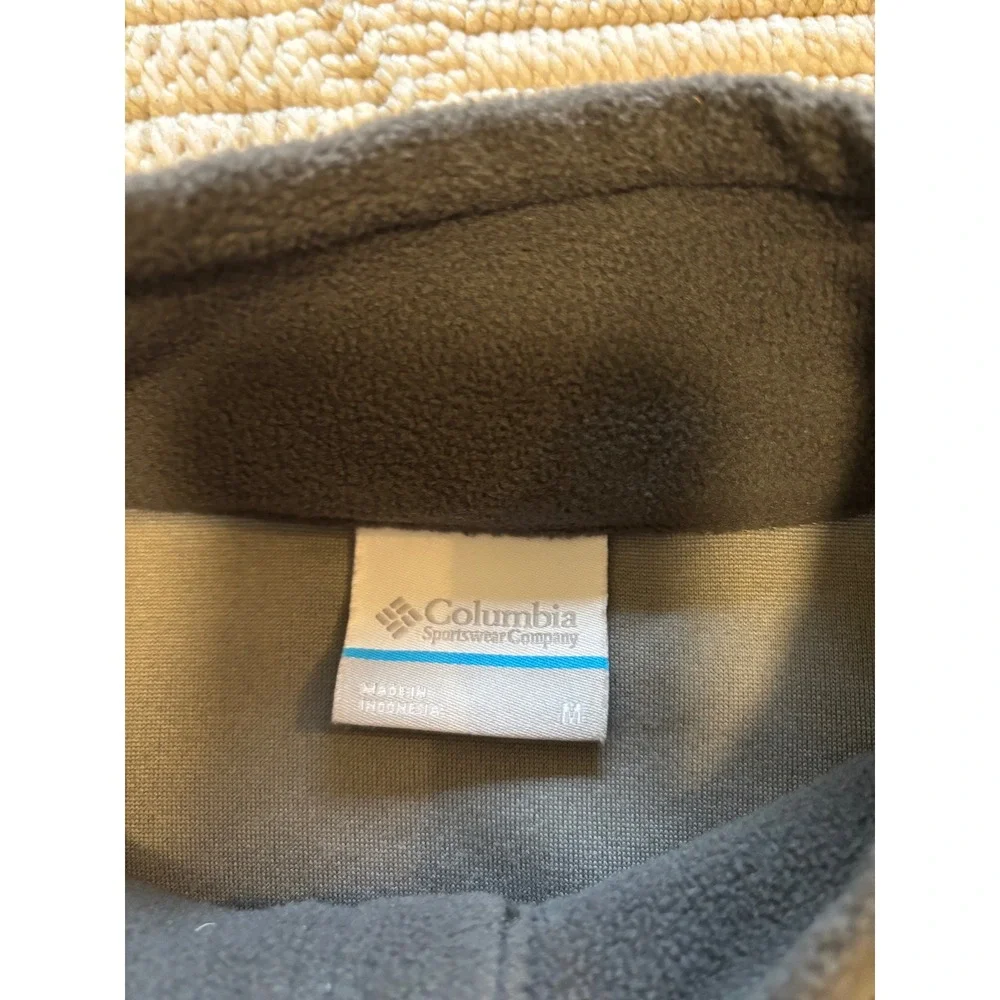Columbia 2 Tone Gray Long Sleeve 1/4 Zip Fleece‎ Pullover Sweatshirt Mens Size M